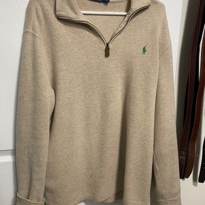 Polo Cream Quarter Zip Sweater